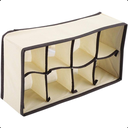 Ver imagem 6 de Organizador para Gaveta Guarda Roupa 8 Divisões Bege Kit 4