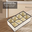 Ver imagem 4 de Organizador para Gaveta Guarda Roupa 8 Divisões Bege Kit 4