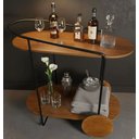 Ver imagem 1 de Carrinho Bar Adega Laminado Armação Preta sem Borda