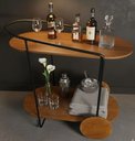 Ver imagem 1 de Carrinho Bar Adega Laminado Armação Preta sem Borda