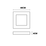 Painel Led Avant Quadrado Sobrepor 30W 40X40 Bivolt 4000K Neutro Suave - 3