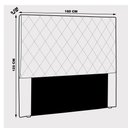 Ver imagem 2 de Cabeceira Decorativa Queen Size 1,60M Givenchy Veludo Marrom - Gran Belo