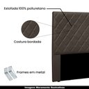 Ver imagem 3 de Cabeceira Decorativa Queen Size 1,60M Givenchy Veludo Marrom - Gran Belo