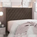 Ver imagem 5 de Cabeceira Decorativa Queen Size 1,60M Givenchy Veludo Marrom - Gran Belo