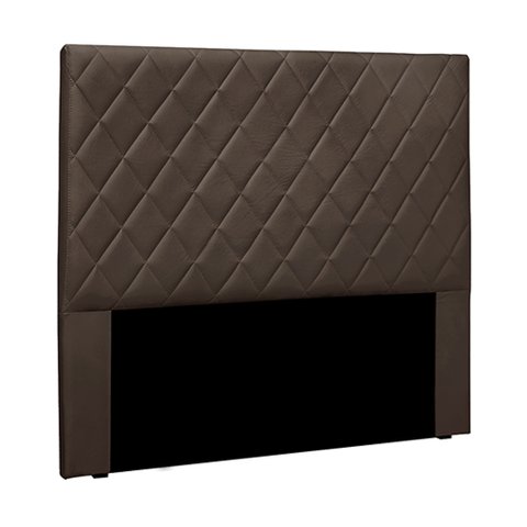 Cabeceira Decorativa Queen Size 1,60M Givenchy Veludo Marrom - Gran Belo