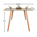 Ver imagem 2 de Aparador Pés Palito com Vidro Laqueado 80cm Off White