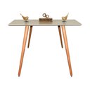 Ver imagem 1 de Aparador Pés Palito com Vidro Laqueado 80cm Off White