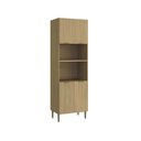 Ver imagem 1 de Torre Quente 2 Fornos 4 Portas 220x70 cm Capadócia Amadeirado Claro 100% MDF Casamia