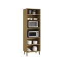 Ver imagem 3 de Torre Quente 2 Fornos 4 Portas 220x70 cm Capadócia Amadeirado Claro 100% MDF Casamia