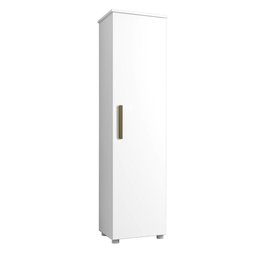 Armário Multiuso Lavanderia 1 Porta Kaiki Móveis Jasmim Branco - 1