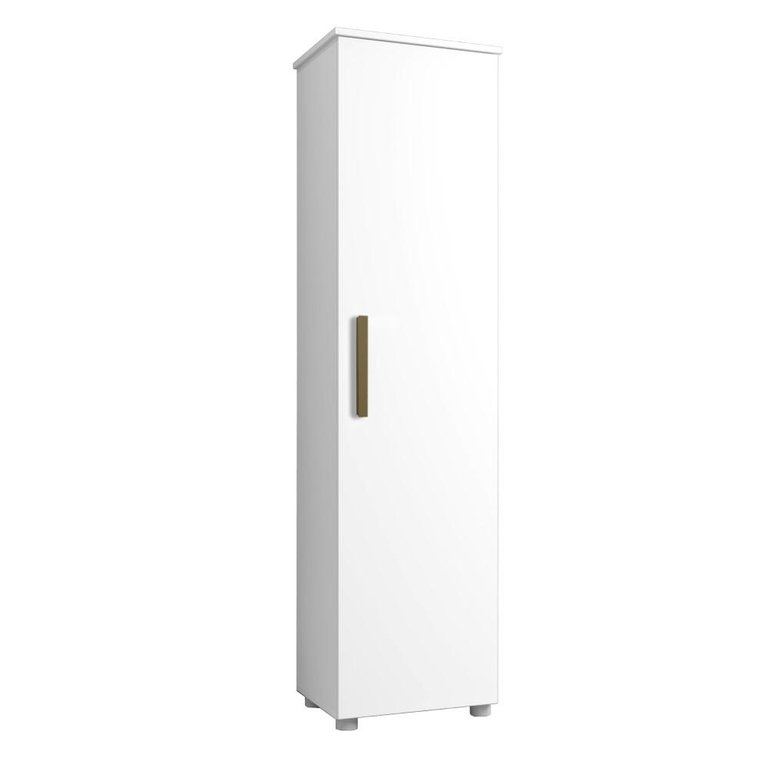 Armário Multiuso Lavanderia 1 Porta Kaiki Móveis Jasmim Branco Armário Multiuso Lavanderia 1 Porta Kaiki Móveis Jasmim Branco