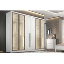 Ver imagem 1 de Guarda Roupa Casal Linea 6 Portas 6GAVS Neve N. Horizonte