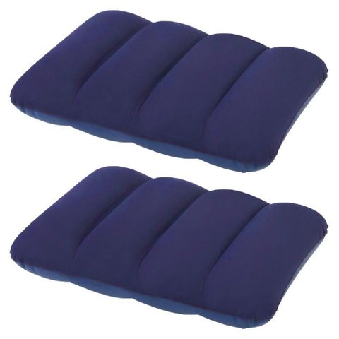 Kit 2 Travesseiros Inflável Beam Comfort Azul Vg Plus