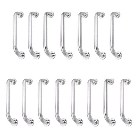 Alça de Apoio Inox Kit 15 Unidades Barra 30cm Segurança Suporte Idoso Gestante Criança Box