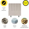 Cabeceira Estofada Cama Box Solteiro 90 Cm Mavie Suede Bege - 4