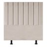 Cabeceira Estofada Cama Box Solteiro 90 Cm Mavie Suede Bege - 1