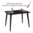 Ver imagem 4 de Mesa de Jantar Retangular Murano 120x80 Sala Mdf Pé Palito:preto