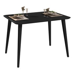 Mesa de Jantar Retangular Murano 120x80 Sala Mdf Pé Palito:preto - 1