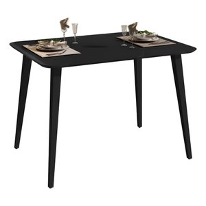 Mesa de Jantar Retangular Murano 120x80 Sala Mdf Pé Palito:preto