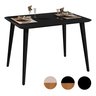 Mesa de Jantar Retangular Murano 120x80 Sala Mdf Pé Palito:preto - 5