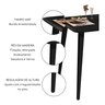 Mesa de Jantar Retangular Murano 120x80 Sala Mdf Pé Palito:preto - 6