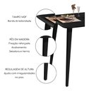 Ver imagem 6 de Mesa de Jantar Retangular Murano 120x80 Sala Mdf Pé Palito:preto