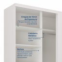 Ver mais imagens de Módulo de Canto Linear Planejado 2 Portas de Correr Jade CabeCasa MadeiraOriginals Branco