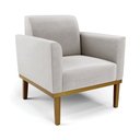 Ver imagem 6 de Conjunto 2 Poltronas e 1 Namoradeira Decorativa Isabella Pés Fixo em Madeira Castanho Veludo Cinza G