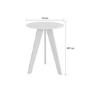 Ver imagem 2 de Mesinha Lateral Retrô Peroba Branco com Brilho em 100% Mdf