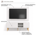 Ver imagem 3 de Painel com Rack Funcional para TV - Moscou 136cm Branco