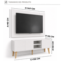 Ver imagem 5 de Painel com Rack Funcional para TV - Moscou 136cm Branco
