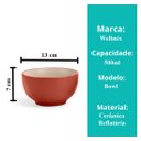 Ver imagem 5 de Kit 4 Bowl Tigela Cumbuca de Cerâmica Denny Salada Fruta Terracota