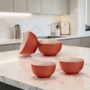 Ver imagem 3 de Kit 4 Bowl Tigela Cumbuca de Cerâmica Denny Salada Fruta Terracota