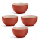 Ver imagem 1 de Kit 4 Bowl Tigela Cumbuca de Cerâmica Denny Salada Fruta Terracota