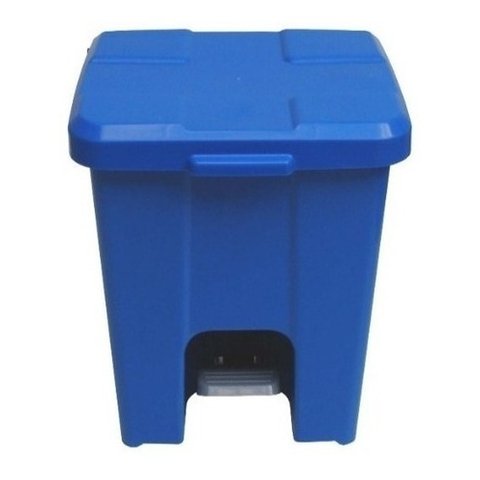 Cesto Lixeira Quadrada Plastica Com Pedal 25 Litros:Verde/Verde