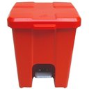 Ver imagem 4 de Cesto Lixeira Quadrada Plastica Com Pedal 25 Litros:Verde/Verde