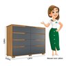 Cômoda para Quarto 8 Gavetas 147cm Georgia - 3