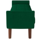 Ver imagem 5 de Puff Recamier Decorativo com Pés em Madeira 140 Cm Itália Bouclê Verde - Lyam Decor