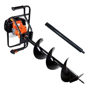 Perfurador de Solo Vulcan Vps520 Broca 80x20 + Extensor 60cm Maquina de Fazer Buraco, Cercas, Assent