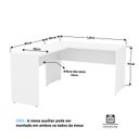 Ver imagem 7 de Mesa de Escritório em L 120x60cm + Cadeira Ergonômica Reclinável com Apoio Lombar