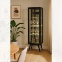 Ver imagem 3 de Cristaleira de Madeira Idle 1 Porta 2497l - (preto)