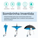 Ver imagem 4 de Guarda Chuva Invertido Automático Sombrinha Longa Cellulare Fazzoletti Nuvens