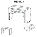 Ver imagem 4 de Conjunto para Escritório Branco 2 Peças Tecnomobili