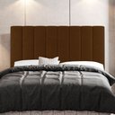 Ver imagem 2 de Kit Cabeceira e Baú Cama Box King Size Cora 195cm Suede Terracota - Abmaza