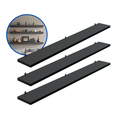 Ver imagem 2 de Kit 3 Prateleira Preta 80X10 + Suporte Flutuante Mdf Organizadora Decoração Cozinha Banheiro Sala