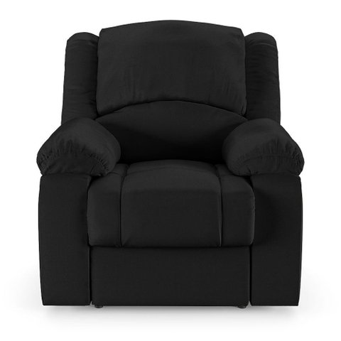 Poltrona do Papai Reclinável Sala de Cinema Barcelona Elétrica Usb Pu Preto