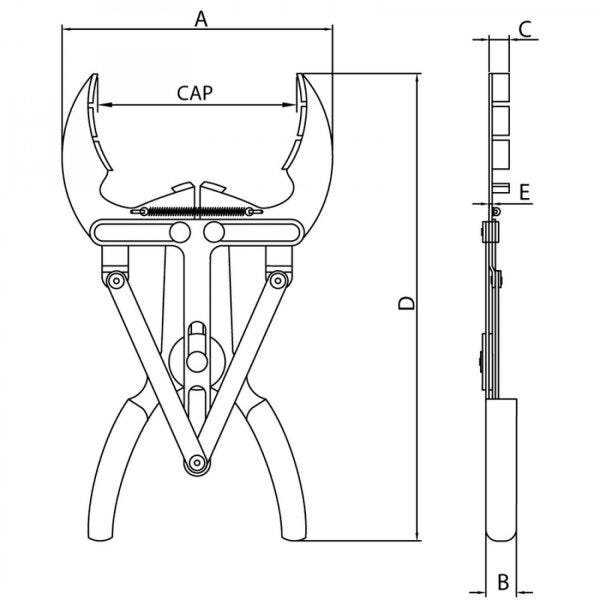 Alicate para Anéis de Pistão 70 a 110mm Tramontina - 2