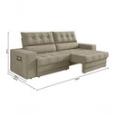 Ver imagem 4 de Sofá Oscar Plus 2,06m Retrátil/reclinável Suede Areia - Xflex