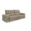 Ver imagem 3 de Sofá Oscar Plus 2,06m Retrátil/reclinável Suede Areia - Xflex