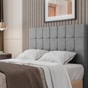 Ver imagem 2 de Cabeceira Casal King Lotus em Linho com Sapata Cor Cinza Sonhar 10064LN-21- CINZA